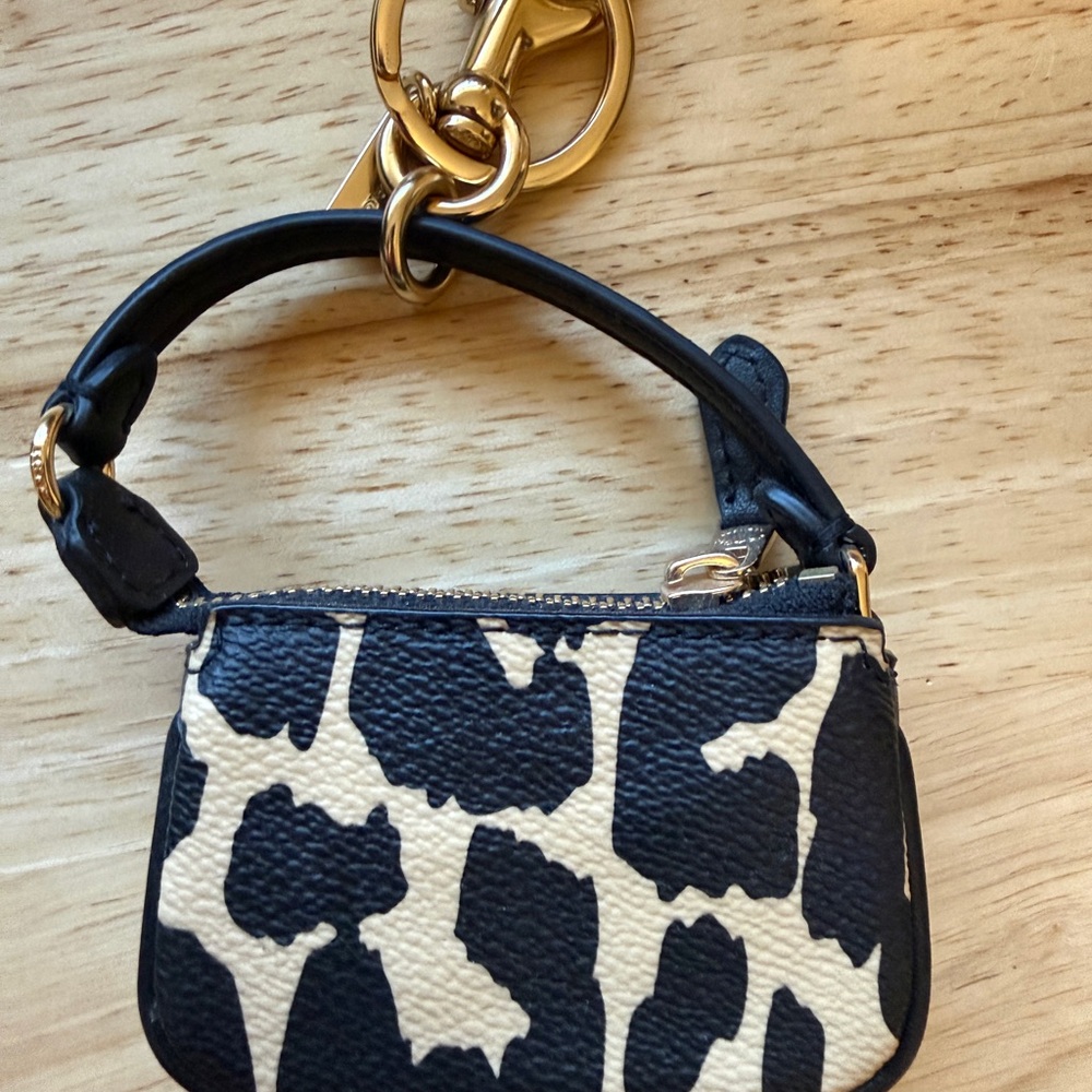 Coach Black and Tan Leopard Print Satchel Set - Picture 4 of 13